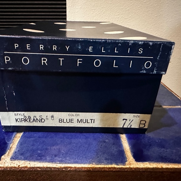 Perry Ellis Portfolio Tassel Loafers in Blue, Purple & Green New in Box - 7.5 B - Picture 7 of 14